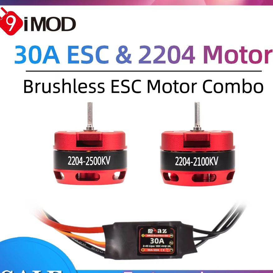 Brushless Motor Esc Combo Rc Crawler - 9IMOD ブラシレスESCモーターコンボ AM32 30A ESC 2204モーター