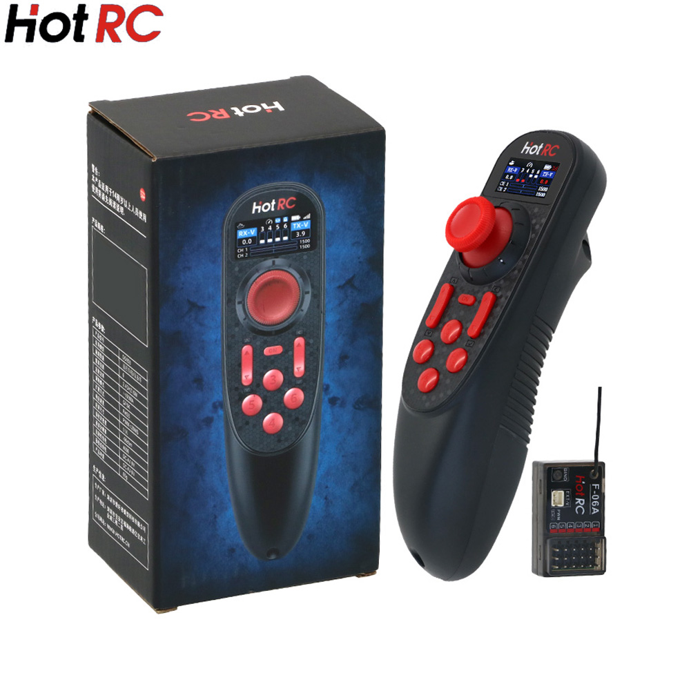 Rc Car Transmitter Receiver 6 Channel - HOTRC DS-650 6CH 2.4G無線システム送信機 カラースクリーンリモートコントローラー F-06A受信機付き