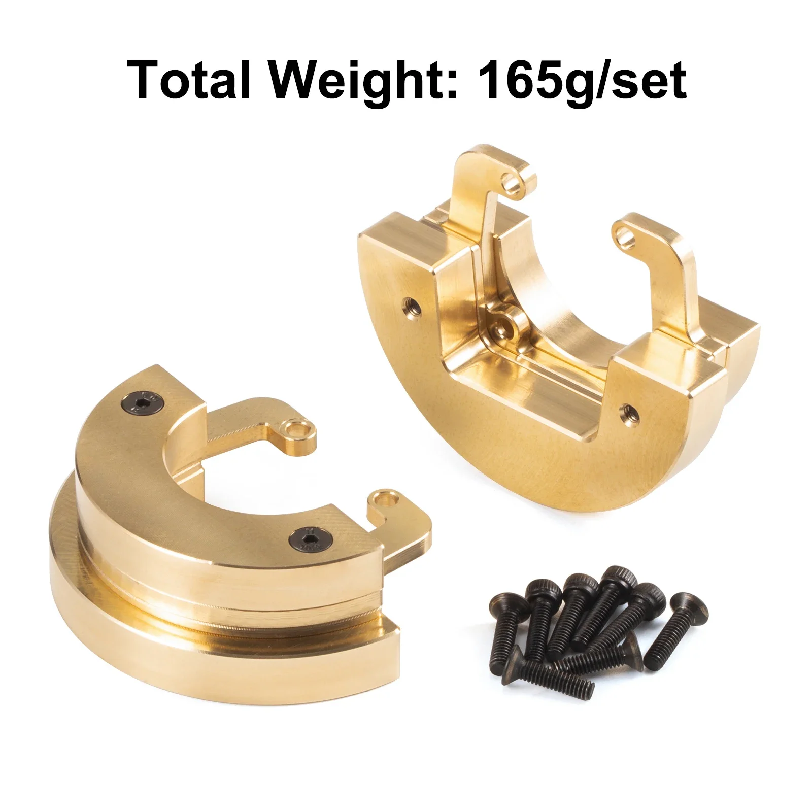 Portal Axle Metal Set Scx10 - 1/10スケールRCクローラー用、分割式真鍮製ウェイトキット。低重心を実現するウェイトセット。アップグレードパーツ。Axial Vanquish、Capra、SCX10 III、AR45、ポータルアクスルに対応。