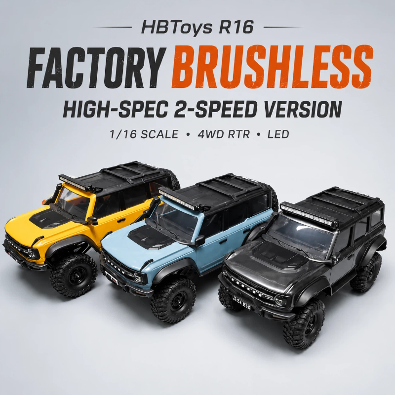 Rc Rock Crawler Rtr Brushless - HuangBo R16 1/16 ファクトリーブラシレスRCロッククローラー 4WD RTR