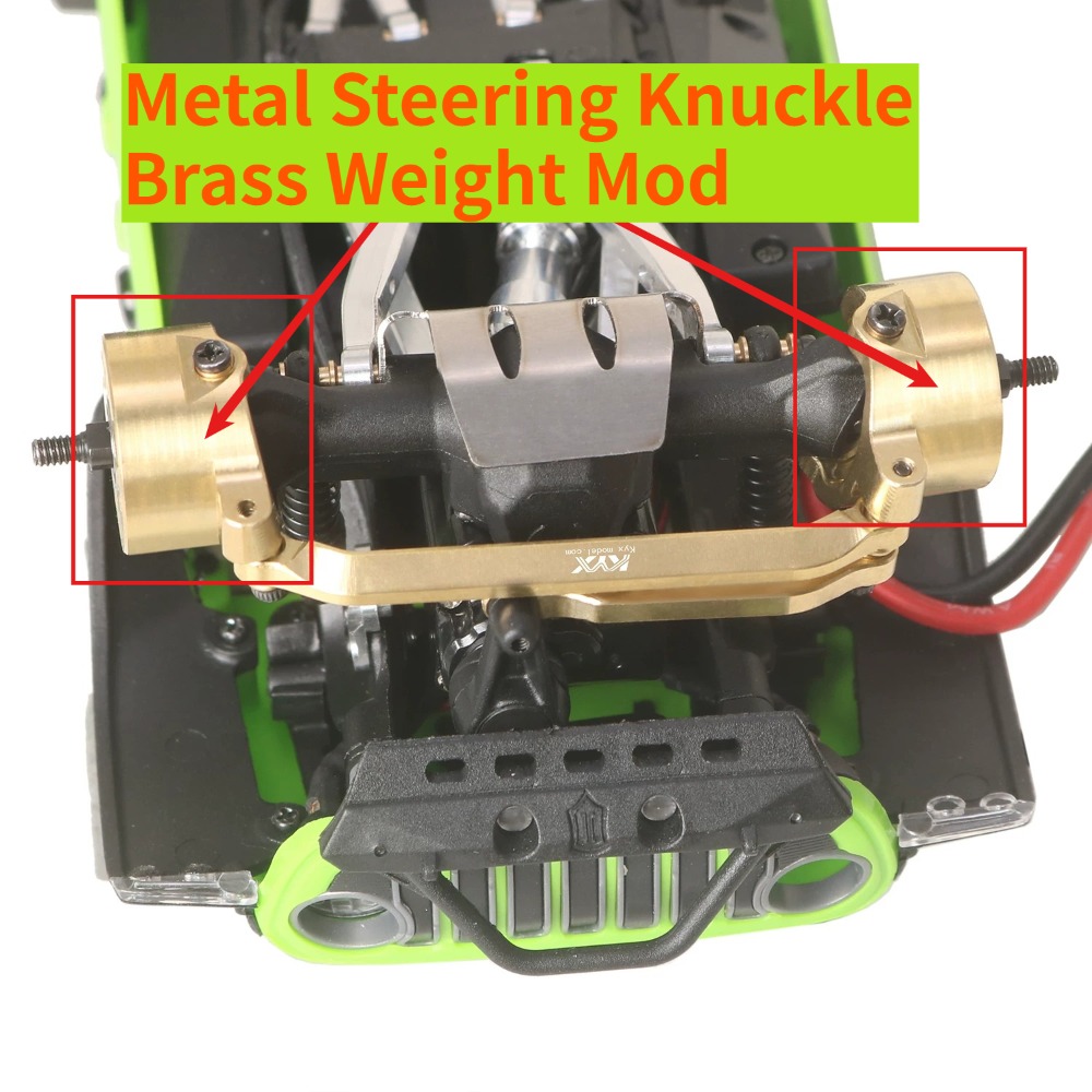 Rc Crawler Brass Upgrade Parts Weight - RCクローラーカー用、金属製ステアリングナックル、真鍮製ウェイト、サイズ調整可能。Axial SCX30 1/30スケールシャーシのアップグレード用、交換部品。
