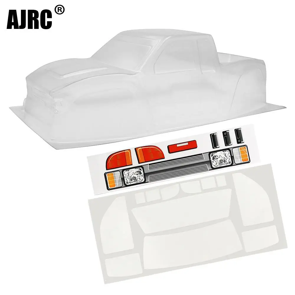 Rc Crawler Body Shell Clear 313Mm - 1/10スケールのRCクローラー、Axial SCX10 II 90046、Traxxas TRX4用、12.3インチ、313mmホイールベースのクリアなピックアップボディシェル。