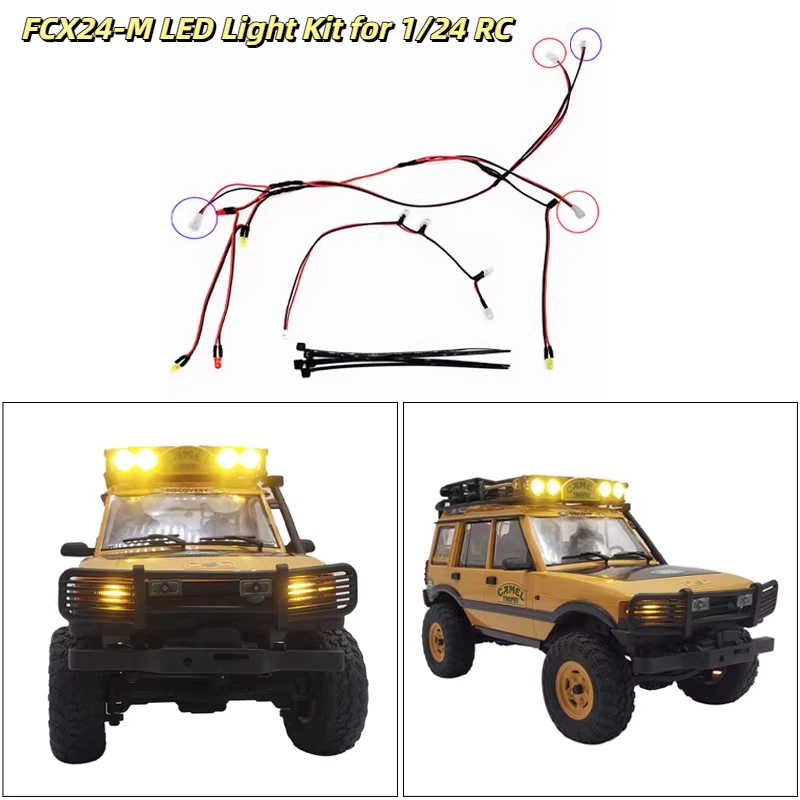 Rc Crawler Led Light Kit Controller - FCX24 M LED フロントリアルーフライトキット 1/24 スケール