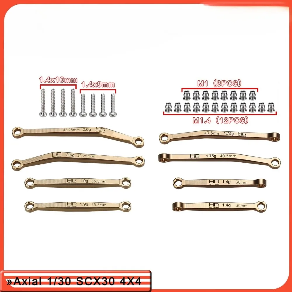 Rc Crawler Brass Upgrade Parts Weight - 1/30スケールのAxial SCX30 Wrangler Bronco K10 RCクローラー用、真鍮製ウェイトキット。アクスルハブ、シャーシ、リンクロッド用。カスタムサイズ、アップグレードパーツ。