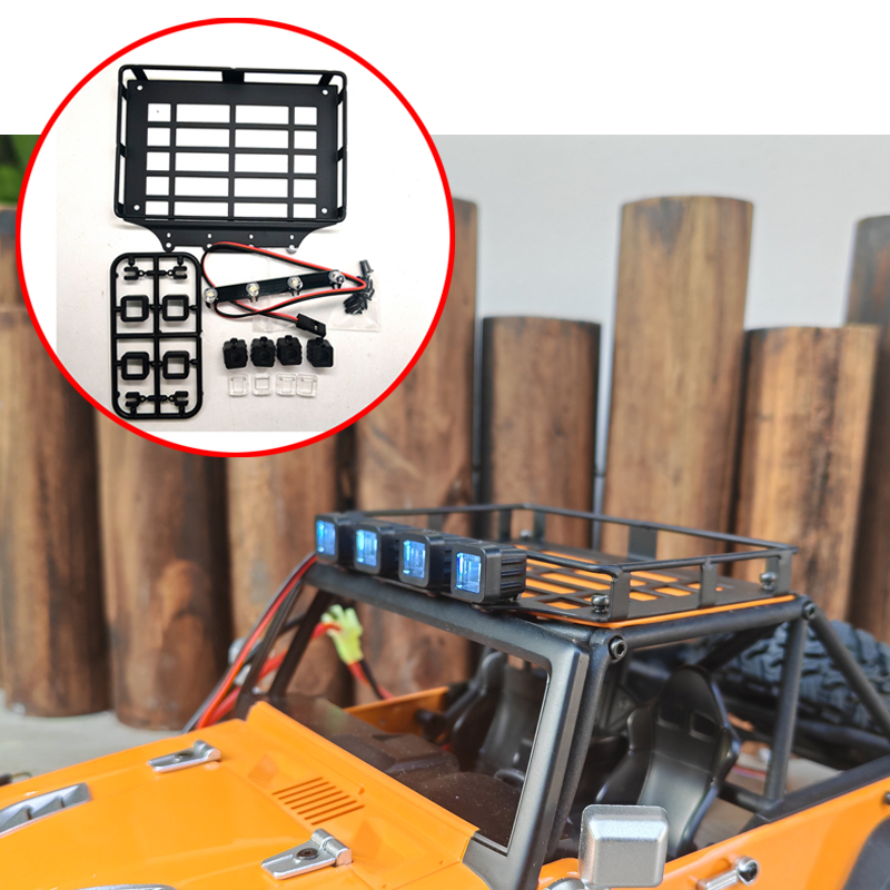Rc Crawler Led Light Kit Controller - 1 セットのルーフラックと LED ライトキット付き MJX H12Y