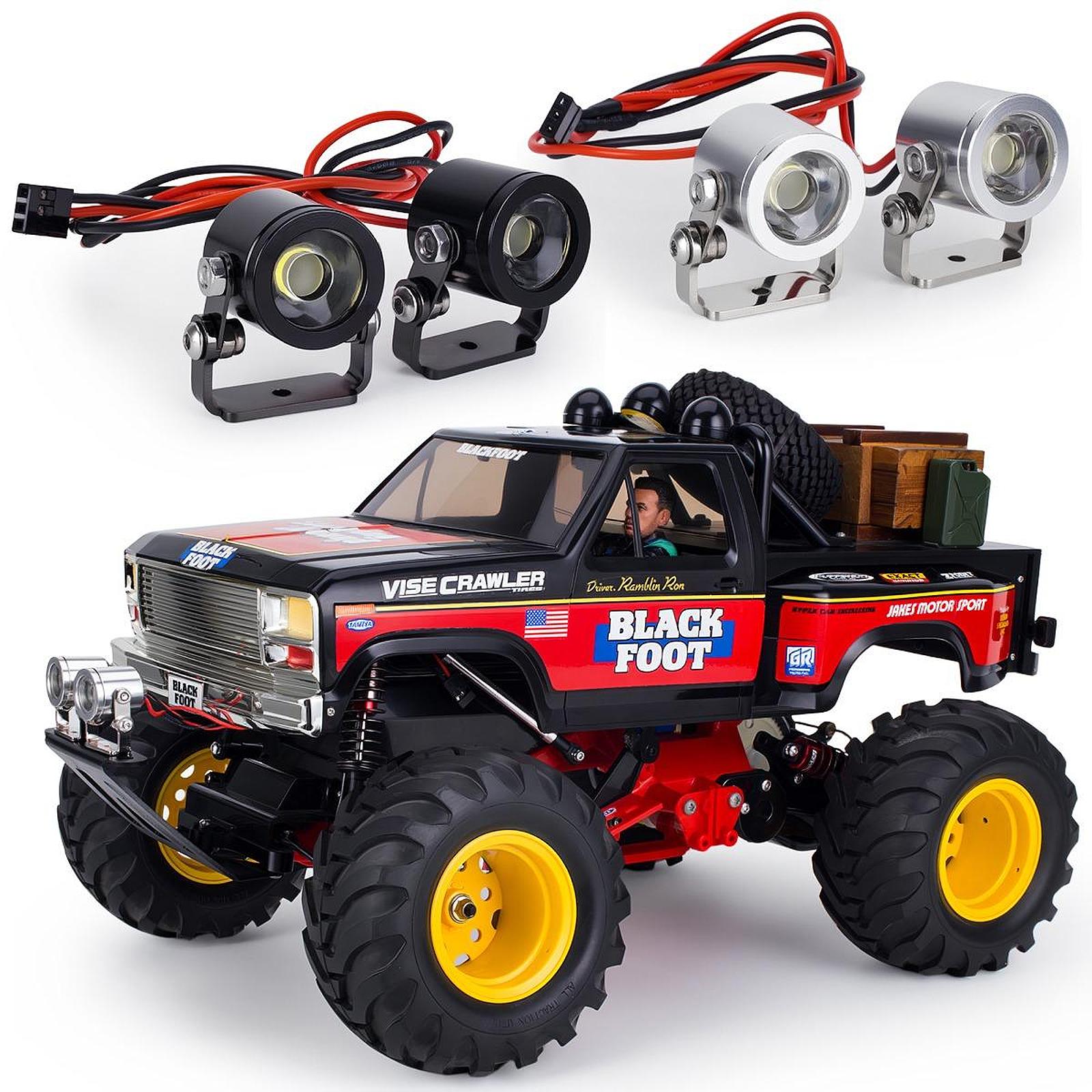 Rc Crawler Led Light Kit Controller - 2個入り RCカー用ライト 明るいヘッドライト スポットライト LEDライト バンパー