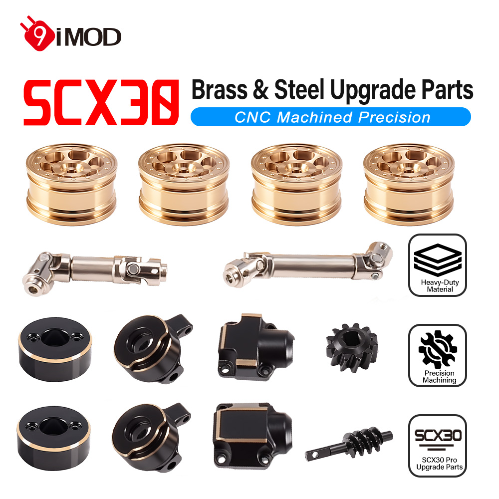 Rc Crawler Brass Upgrade Parts Weight - 9IMOD Axial SCX30 1/30 RC クローラーアップグレードパーツ真鍮ハブドライブシャフトアクスルウェイトギア