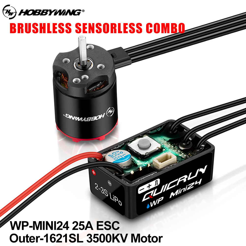 Brushless Motor Esc Combo Rc Crawler - HOBBYWING QUICRUN WP-MINI24 25A ESC アウター