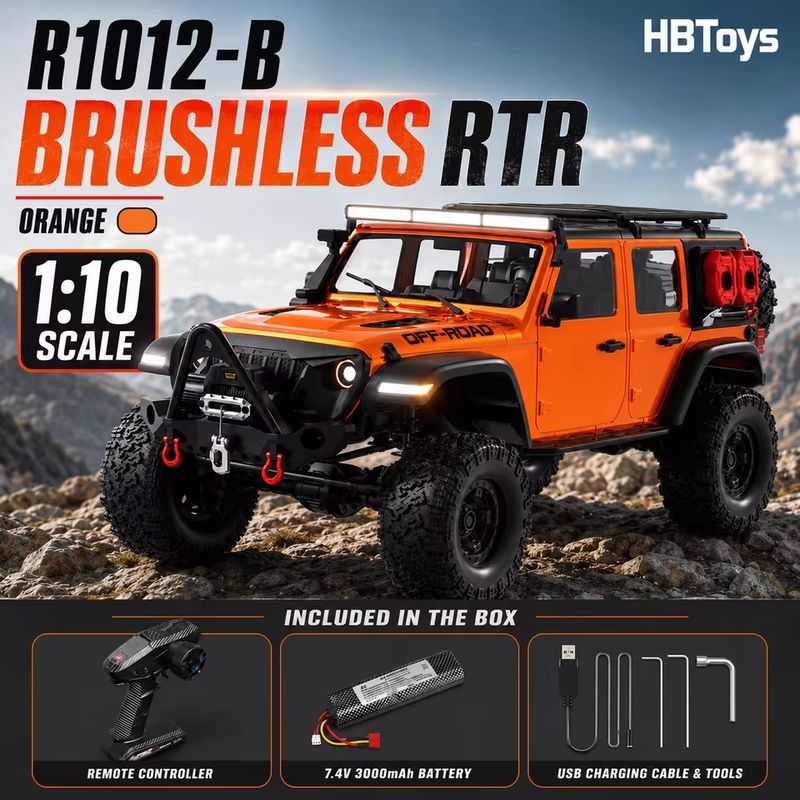 Rc Rock Crawler Rtr Brushless - HB 1/10 ブラシレスRCロッククローラーRTR 4WD 工場出荷時装着モーターESC 2速トランスミッション