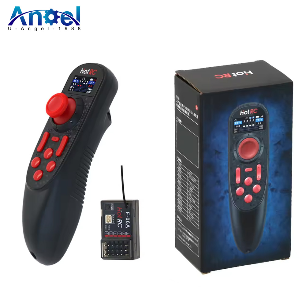 Rc Car Transmitter Receiver 6 Channel - HOTRC DS-650 6CH 2.4G無線システム送信機 カラースクリーンリモコン F-06A受信機付き