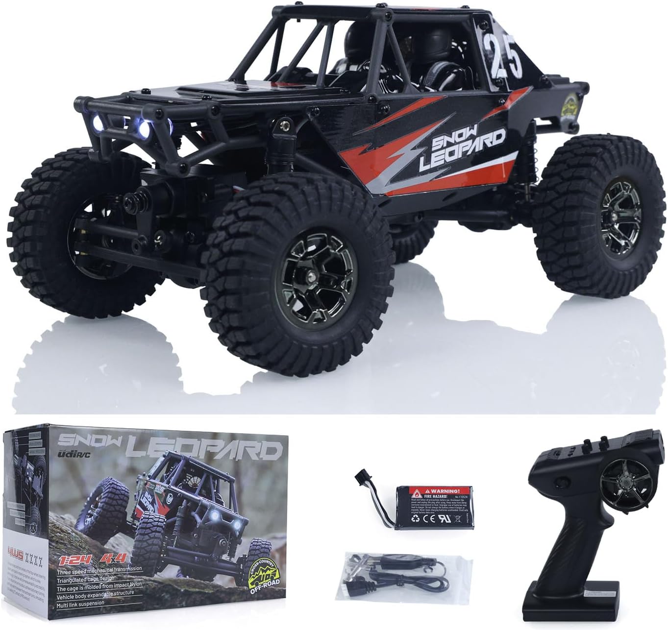 Rc Rock Crawler Rtr Brushless - 米国在庫、1/24スケール 4x4 UDI RC UCX2405PRO、RCロッククローラー、3速ギアボックス、ブラシレスモーター、ESC、RTRカー、バッテリー（ブラック）