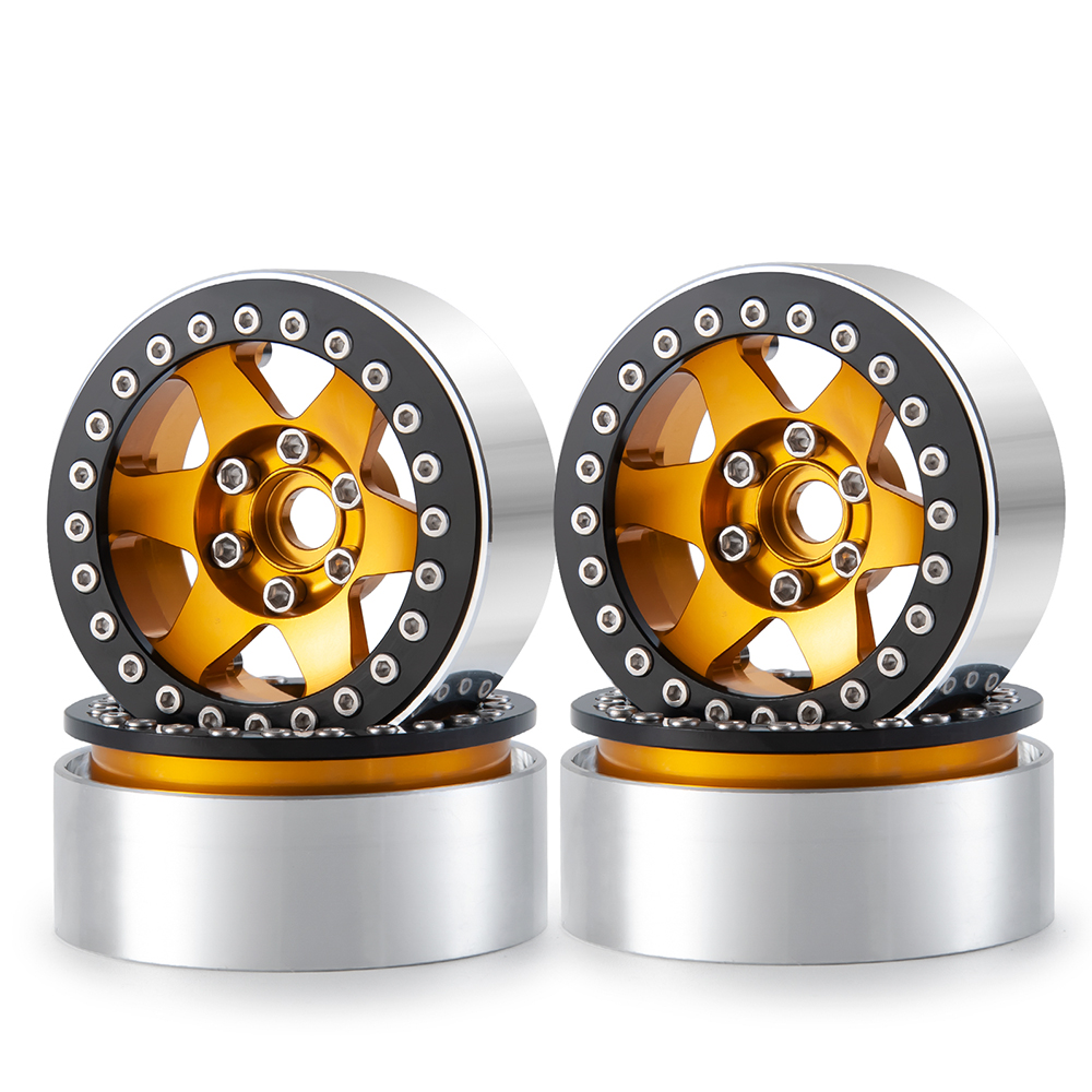 Axspeed-金属ホイールハブ,ビードロックホイール,1: - Rc Crawler Beadlock Wheels 1.9 2.2 のレビューと価格