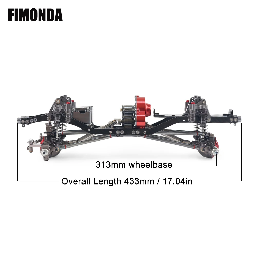 Fimonda-rcクローラーメタルシャーシキット1/10  - Metal Chassis Frame Rc Crawler のレビューと価格