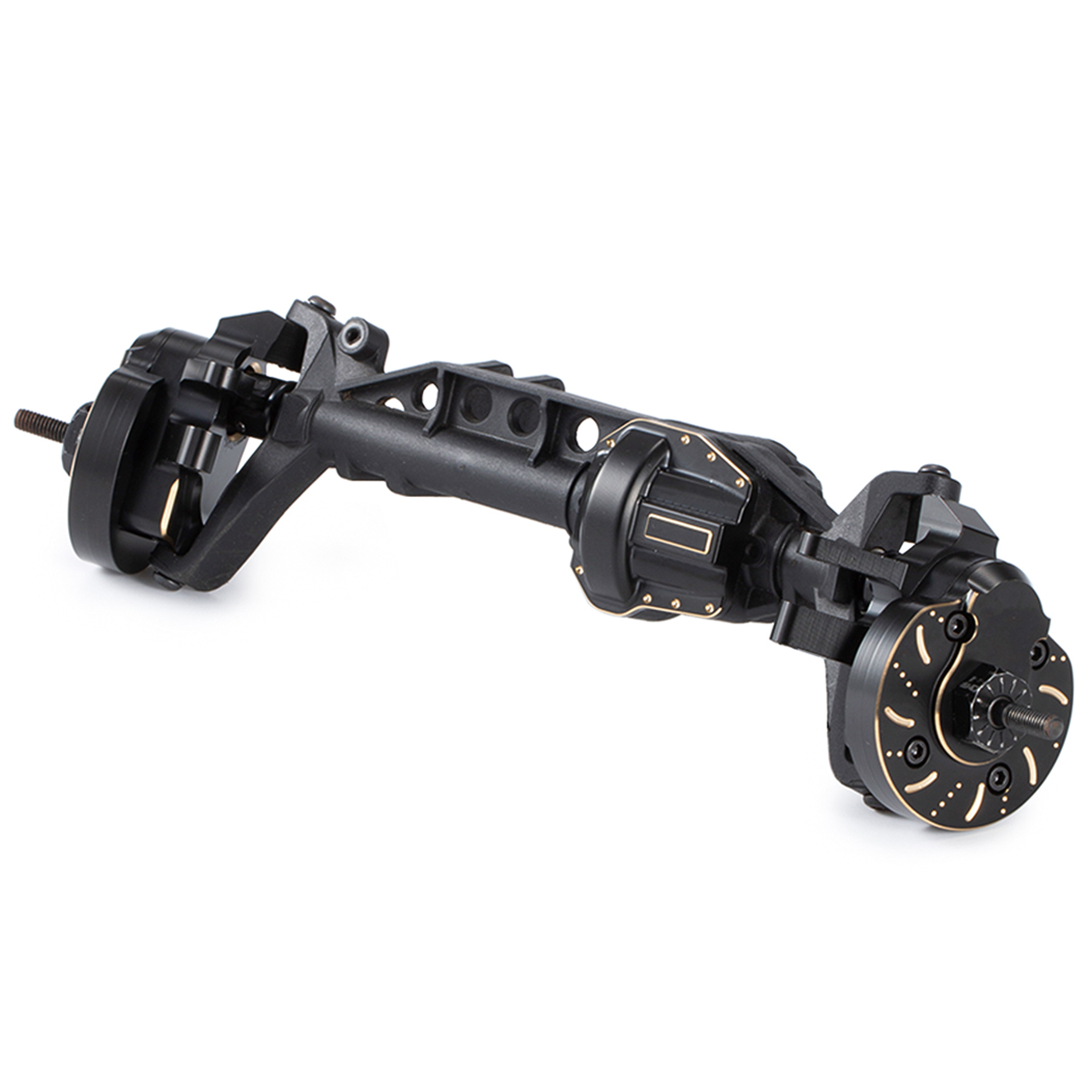 ブラックブラスウェイトステアリングナックルポータルカバーセッ - Portal Axle Metal Set Scx10 のレビューと価格