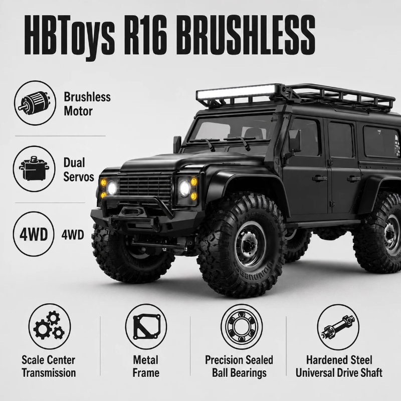 HuangBo R16 1/16 ファクトリーブラシレスRC - Rc Rock Crawler Rtr Brushless のレビューと価格