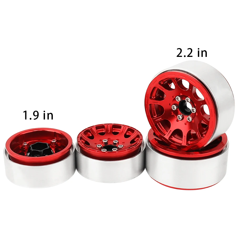 ビーズホイールリム,金属合金,scx10,wraith,90 - Rc Crawler Beadlock Wheels 1.9 2.2 のレビューと価格