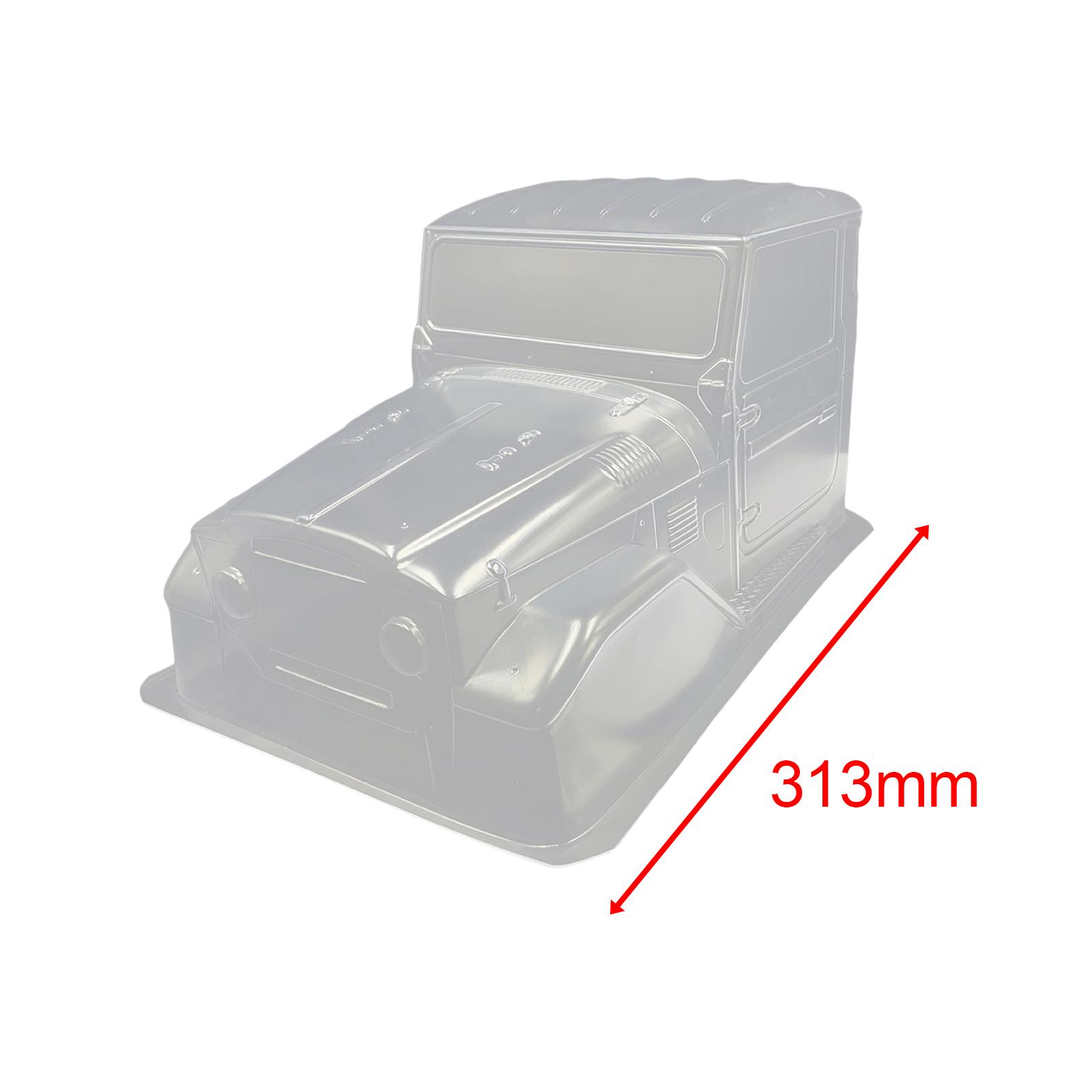 1/10スケールのRCクローラー用、ステッカー付きの透明ボデ - Rc Crawler Body Shell Clear 313Mm のレビューと価格