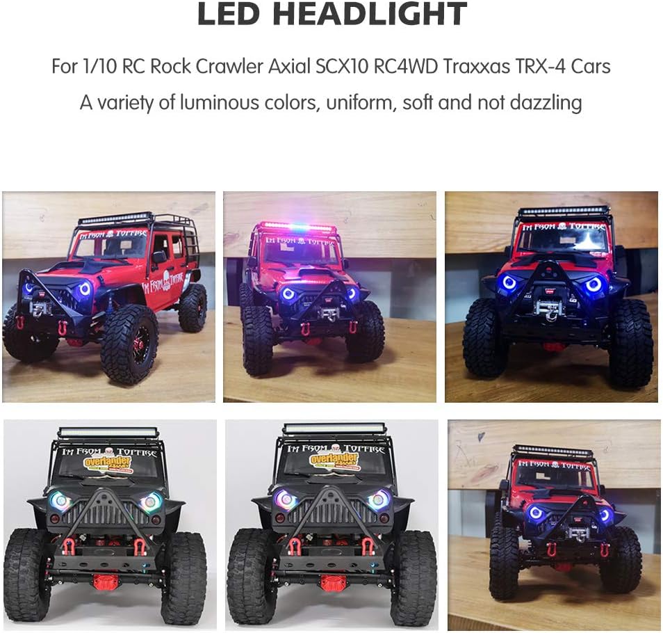 OGRC LED ライトキット ヘッドライト エンジェルアイ - Rc Crawler Led Light Kit Controller のレビューと価格