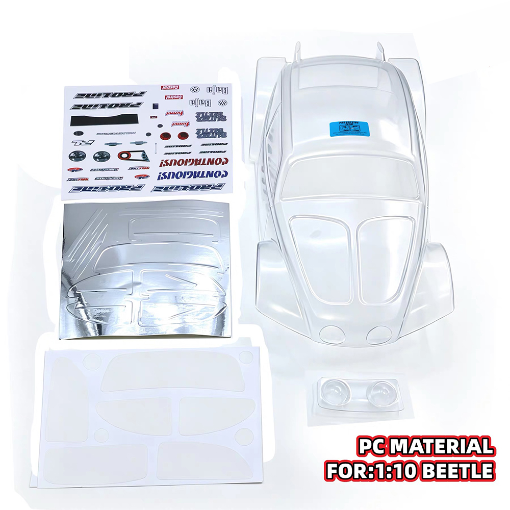 ソフトシェルPCクリアビンテージビートルRCカーボディシェル - Rc Crawler Body Shell Clear 313Mm のレビューと価格