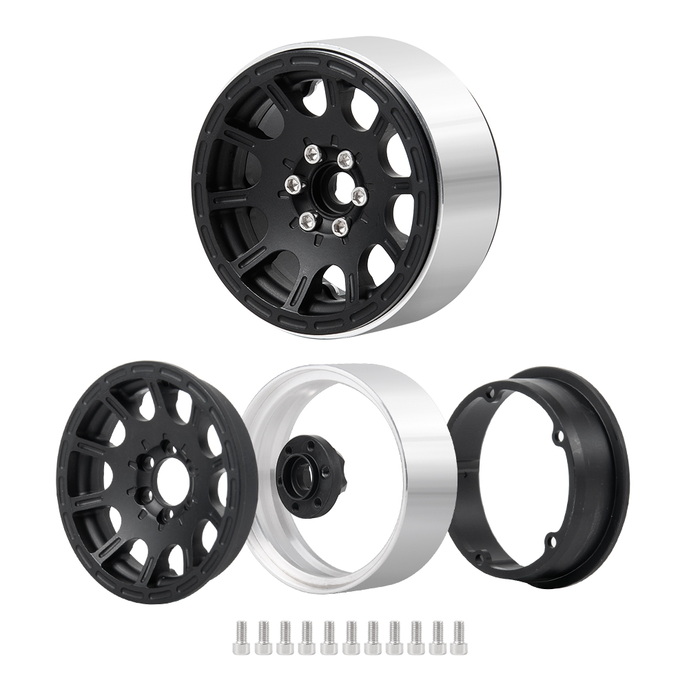 AXSPEED-ビードロックホイールリム,合金金属,1,10 - Rc Crawler Beadlock Wheels 1.9 2.2 のレビューと価格