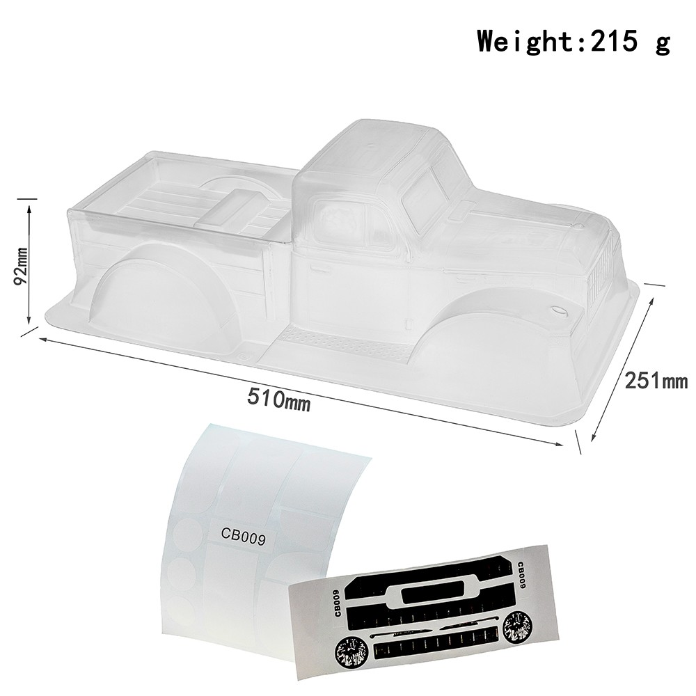 12.3インチ 313mmホイールベース クリアピックアップ - Rc Crawler Body Shell Clear 313Mm のレビューと価格