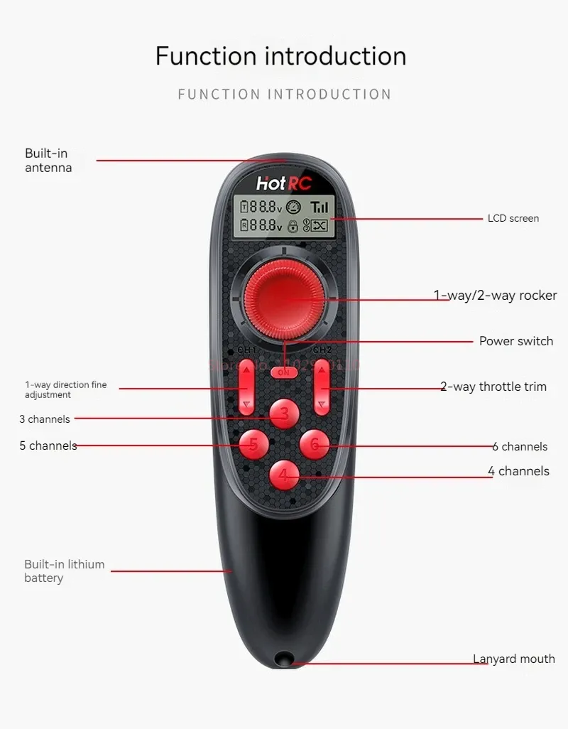 Hotrc DS-600 6CH 2.4GHz ラジオシステ - Rc Car Transmitter Receiver 6 Channel のレビューと価格