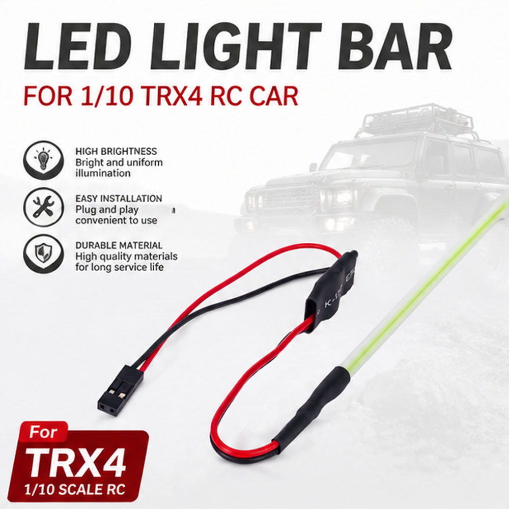 RCカー用LEDライトバーストリップテールライト、Axial - Rc Crawler Led Light Kit Controller のレビューと価格
