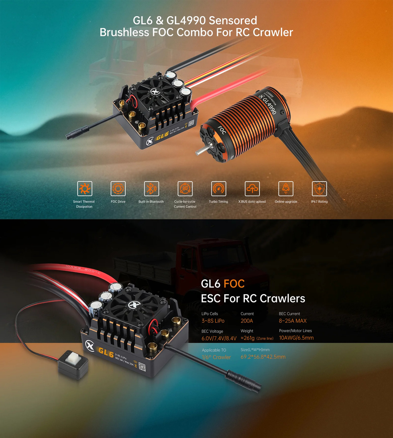 XC COMBO FOC クローラー ブラシレスモーター G - Brushless Motor Esc Combo Rc Crawler のレビューと価格