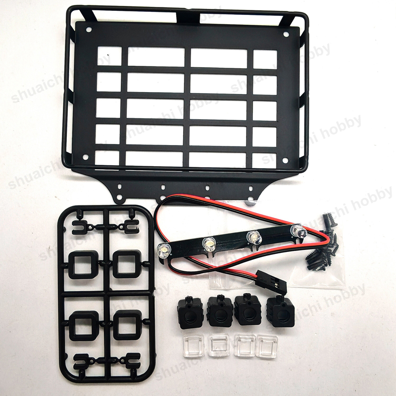 1 セットのルーフラックと LED ライトキット付き MJX - Rc Crawler Led Light Kit Controller のレビューと価格