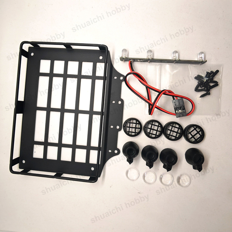 1 セットのルーフラックと LED ライトキット付き MJX - Rc Crawler Led Light Kit Controller のレビューと価格