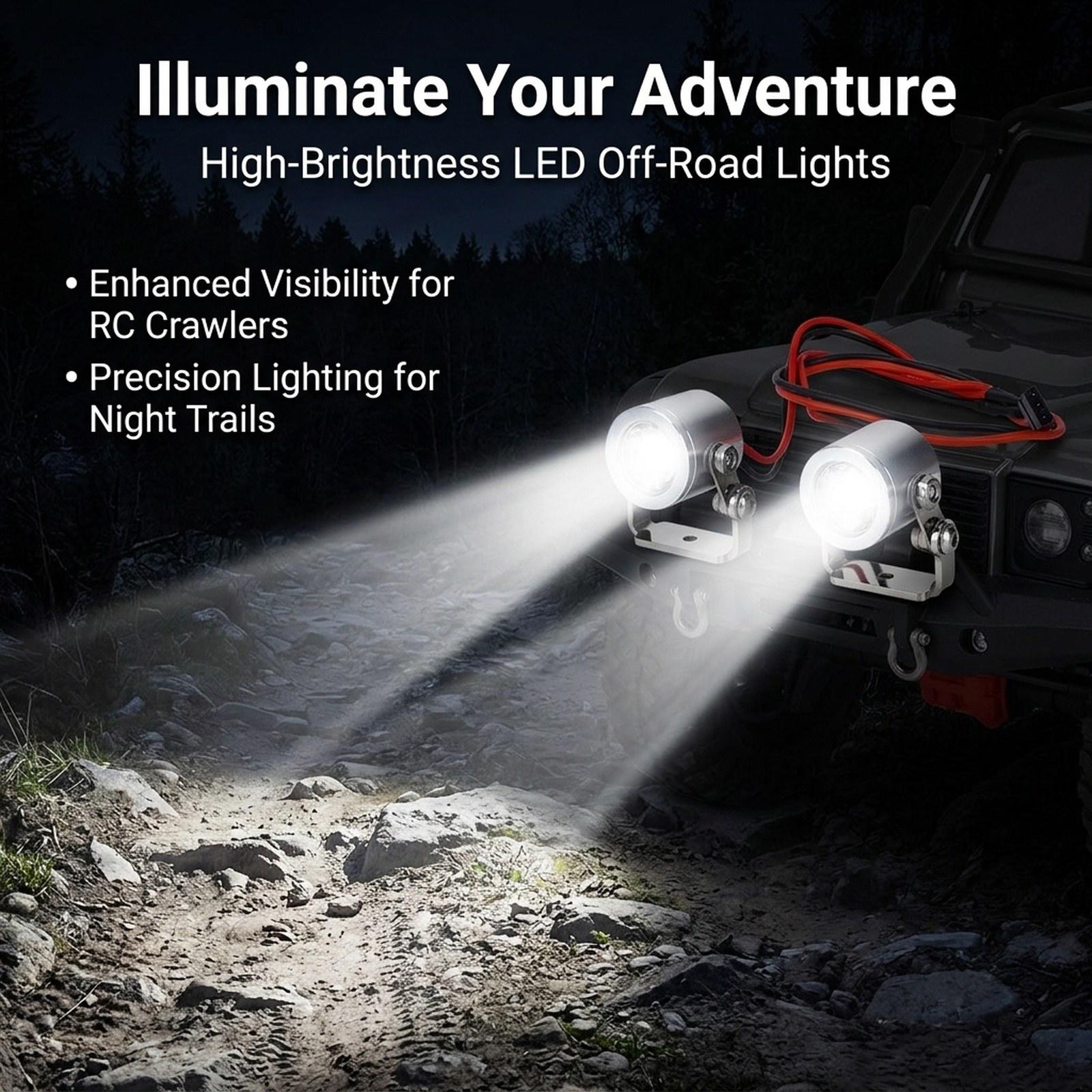 2個入り RCカー用ライト 明るいヘッドライト スポットライ - Rc Crawler Led Light Kit Controller のレビューと価格