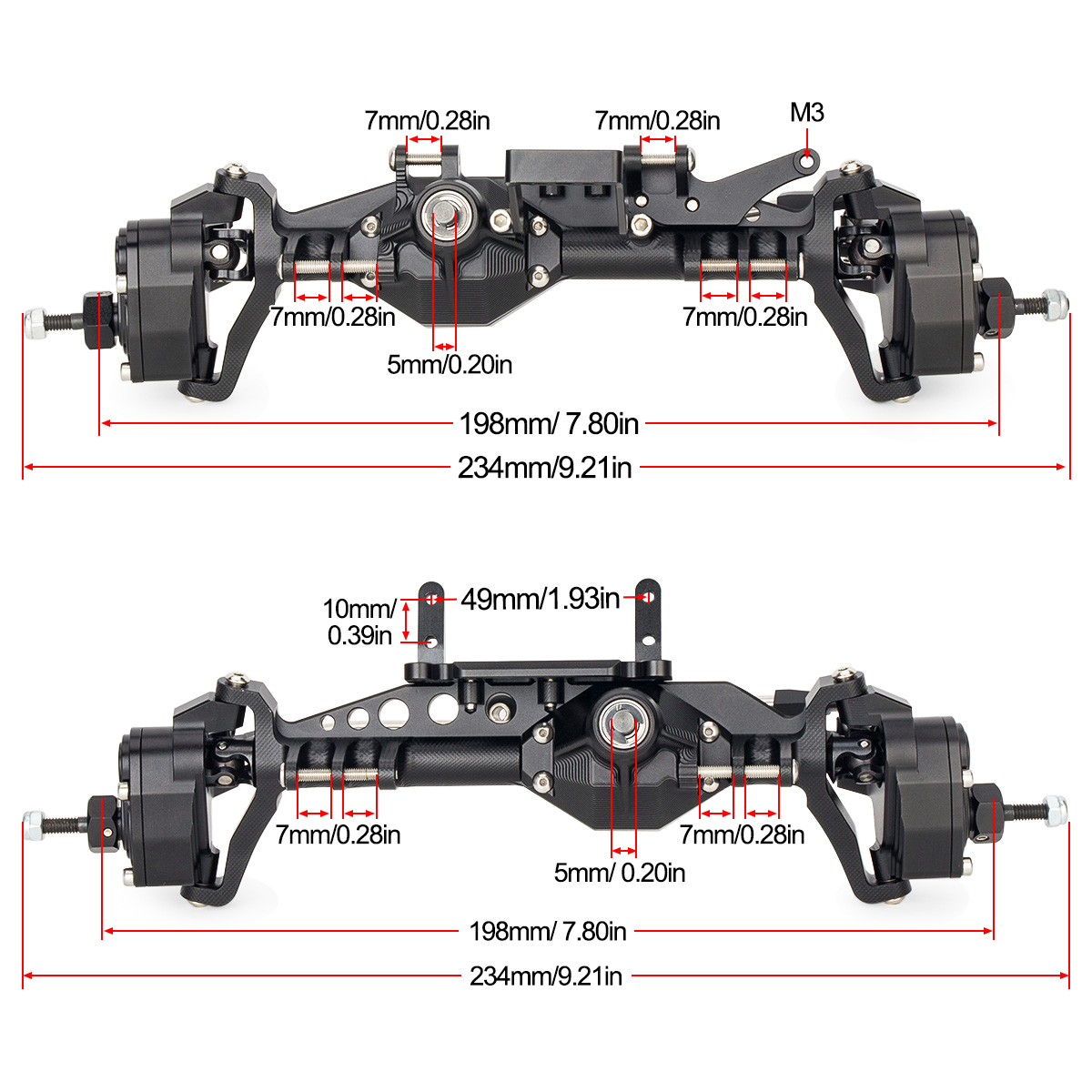 アルミニウム製4WSオフセットポータルアクスルセット、サーボ - Portal Axle Metal Set Scx10 のレビューと価格