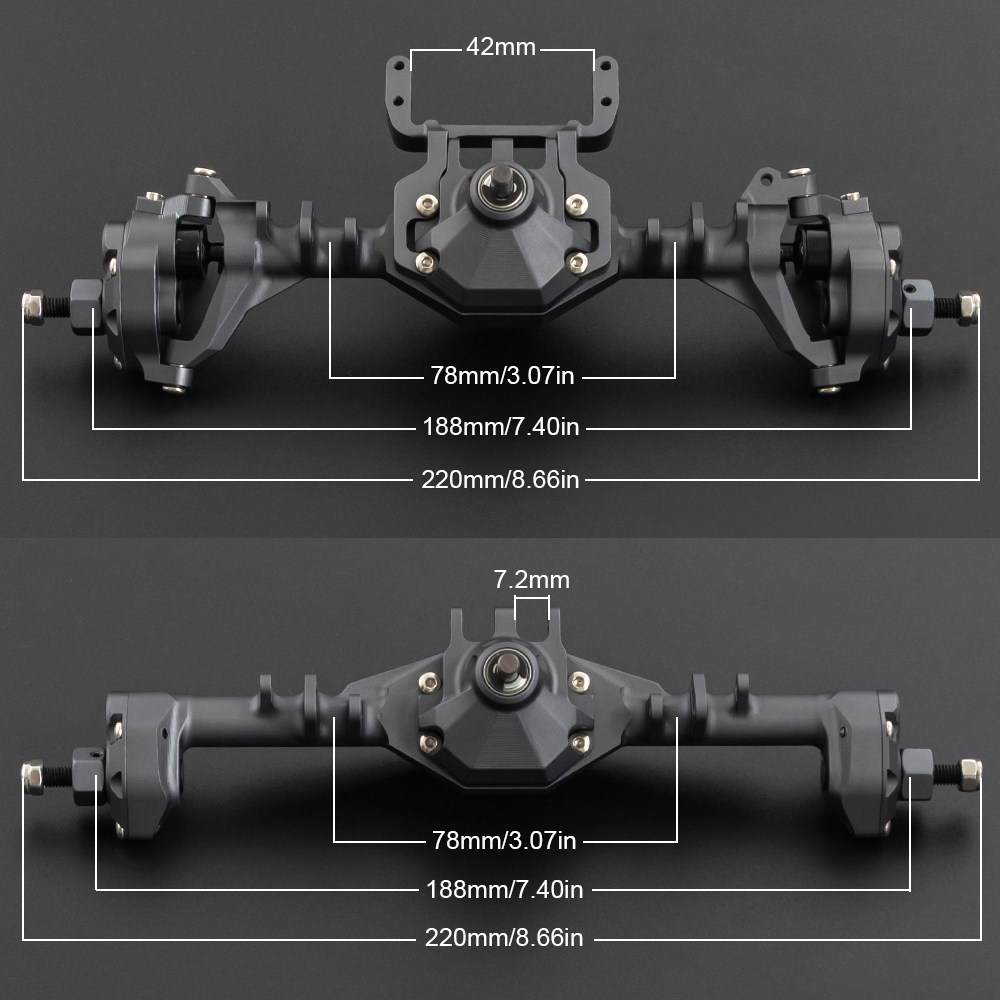 CNC アルミ一体型ポータルアクスルアセンブリ VS4 10 - Portal Axle Metal Set Scx10 のレビューと価格