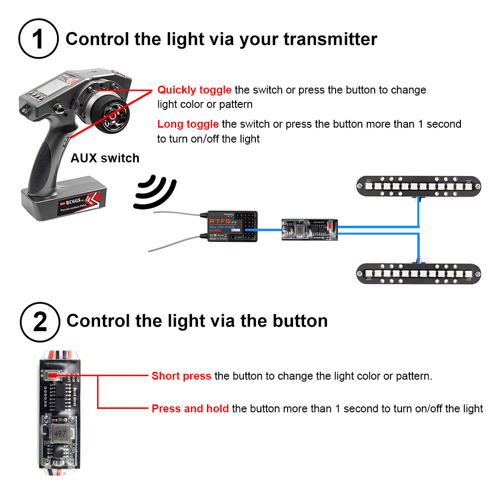 ラジコンカー用LEDライトキット,2つのライトバー,28の照 - Rc Crawler Led Light Kit Controller のレビューと価格